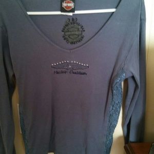 Harley Davidson lace LS top